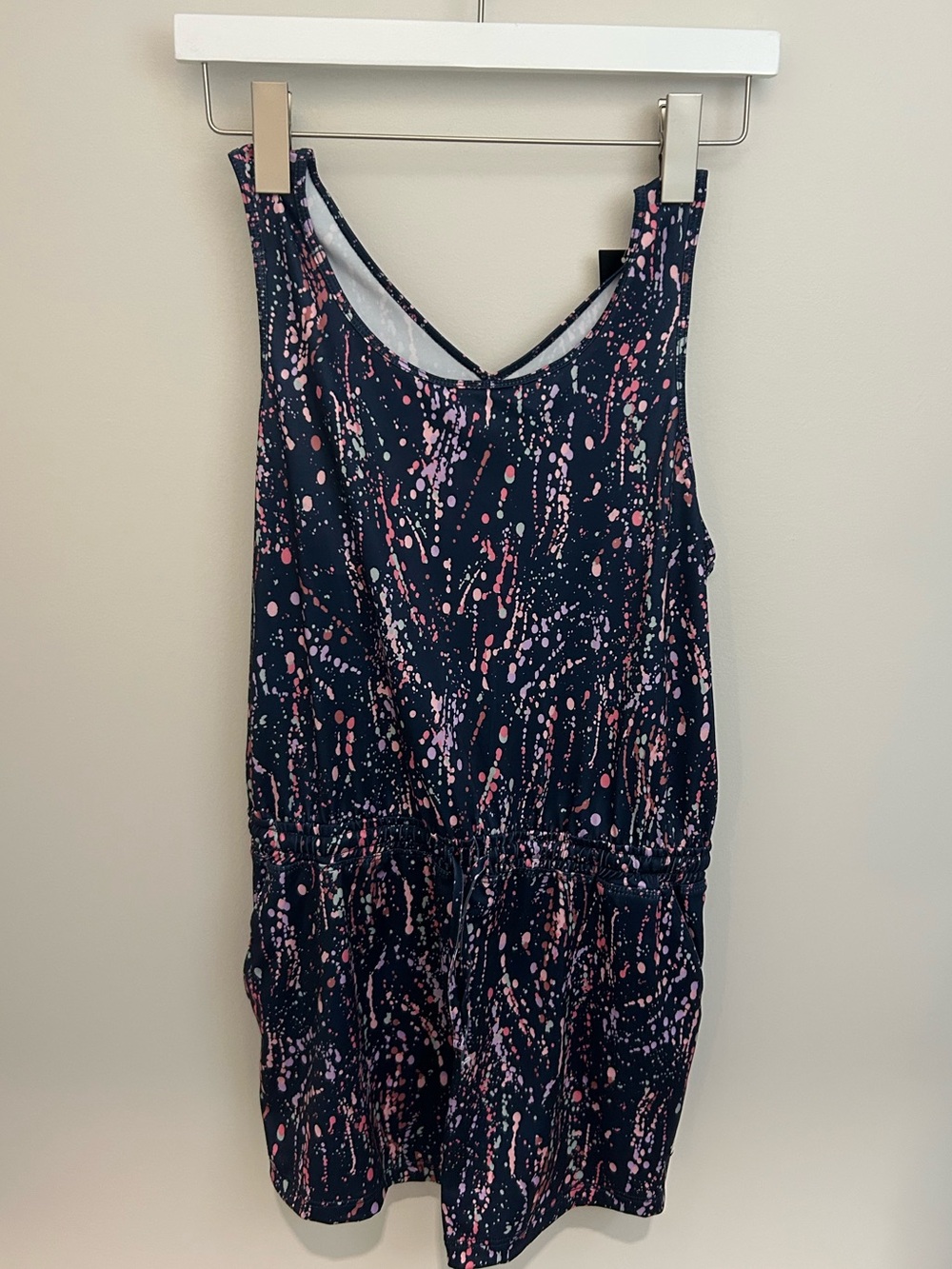 Kids Navy Pink Splash Print Romper
